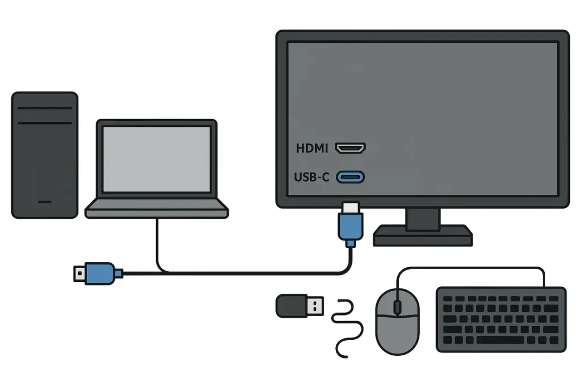 Po co USB w monitorze? Zmień biurko w centrum dowodzenia!