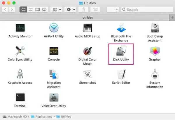 Narzędzie dyskowe macOS