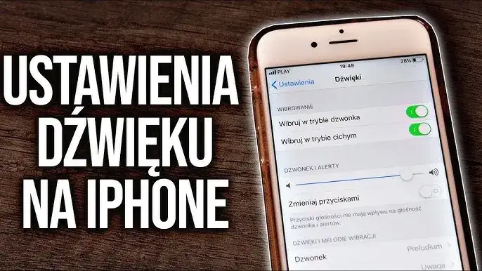 iPhone ustawienia dźwięku i haptyki suwak głośności dzwonka i alertów